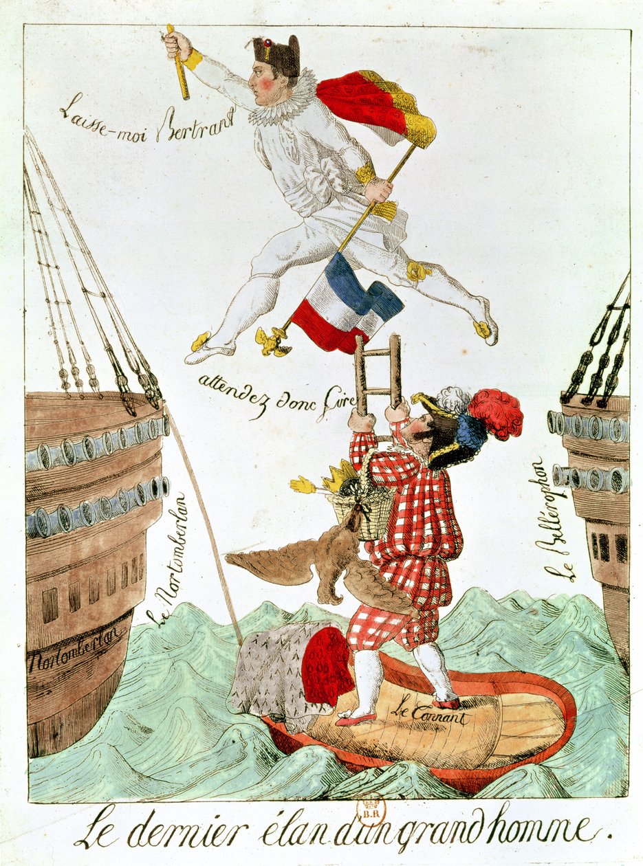 Egy nagy ember utolsó ugrása, 1815 alkotó: French School