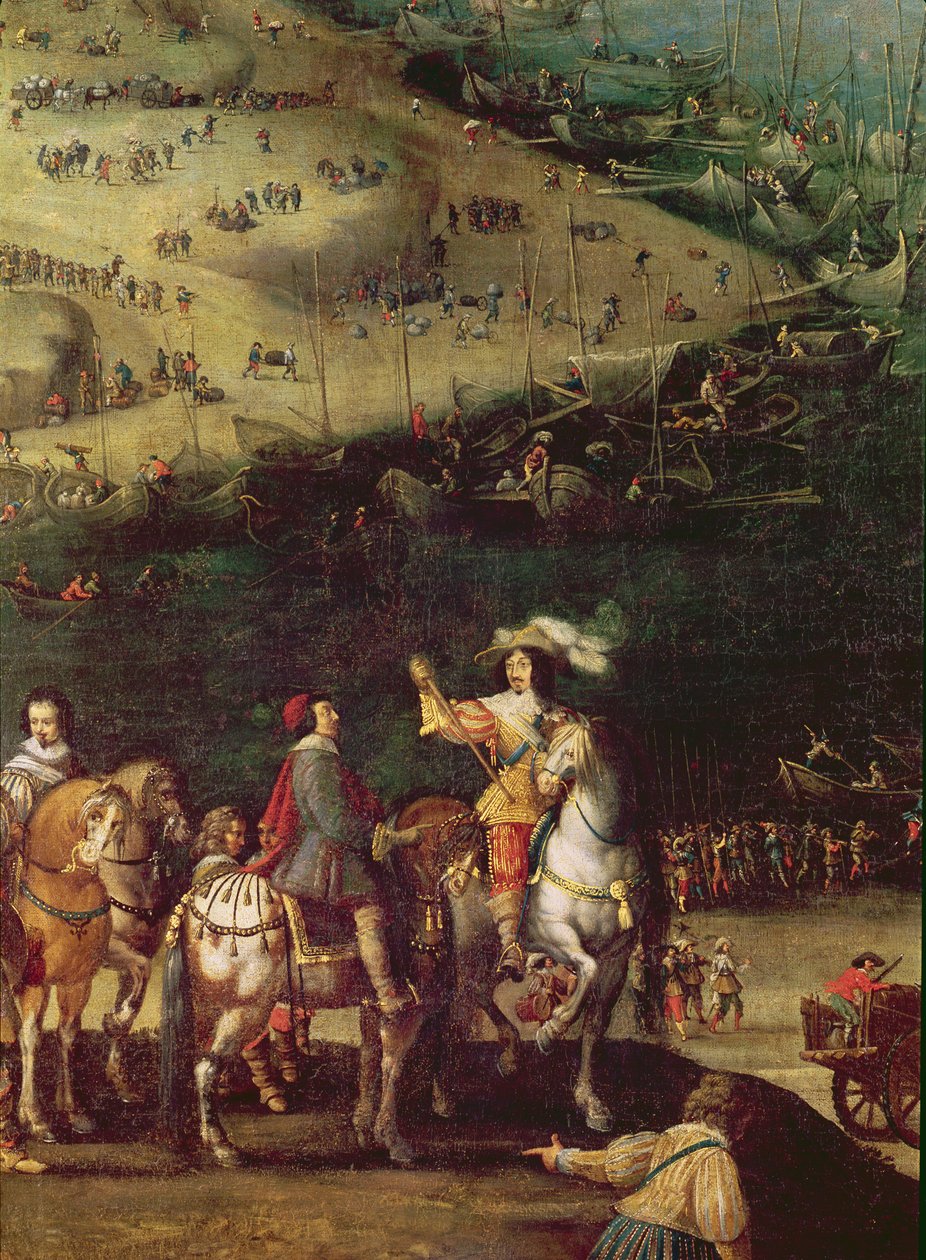 Az Ile de Re ostromának feloldása, 1627. november 8. (részlet) (lásd még: 178976 és 158116) alkotó: French School