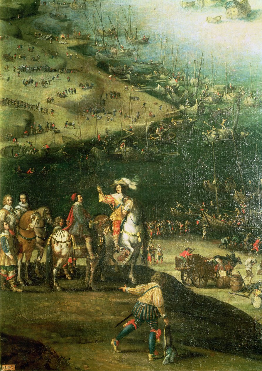 Az Ile de Re ostromának feloldása, 1627. november 8. (részlet) (lásd még: 178976 és 182427) alkotó: French School