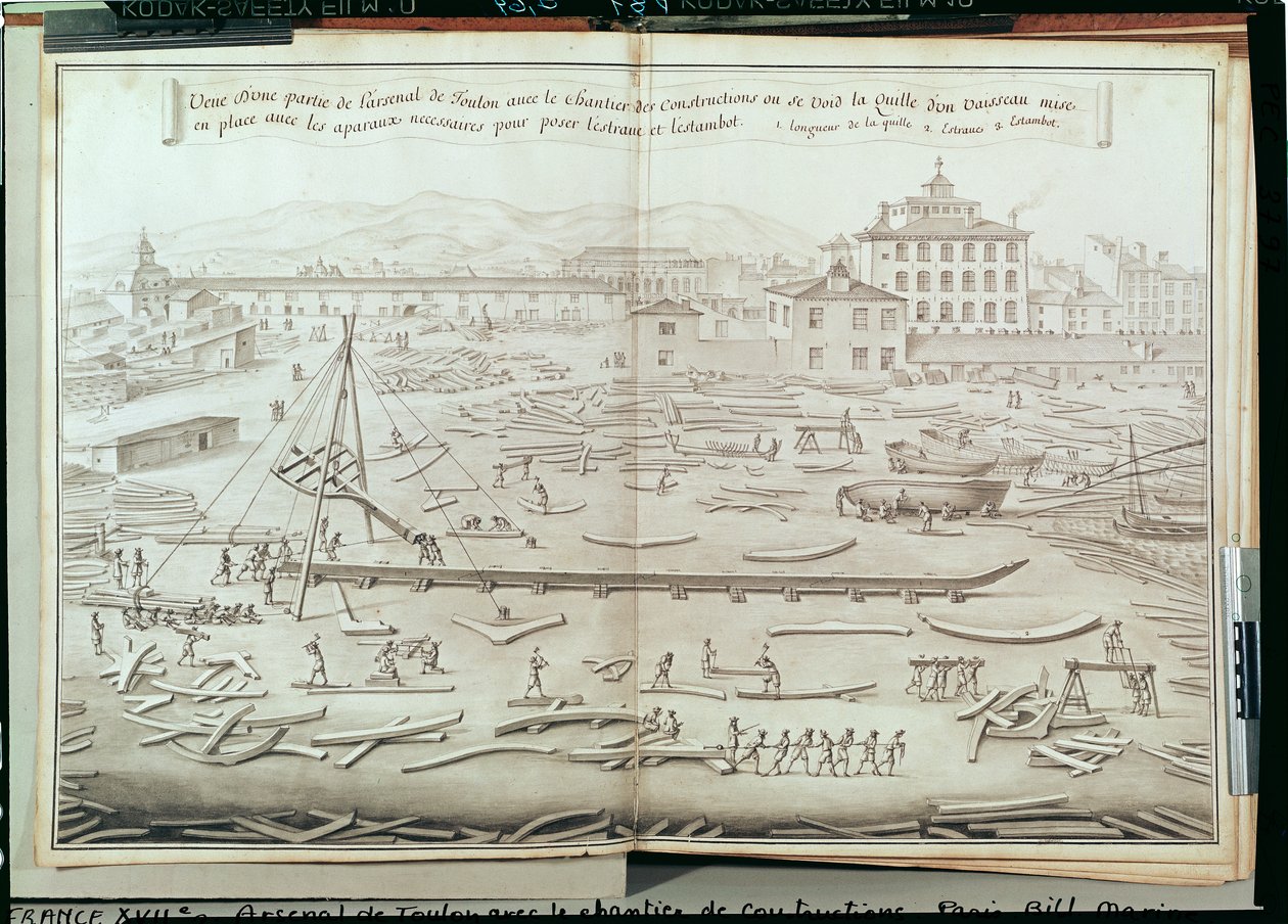Toulon katonai kikötője és az építkezés alkotó: French School