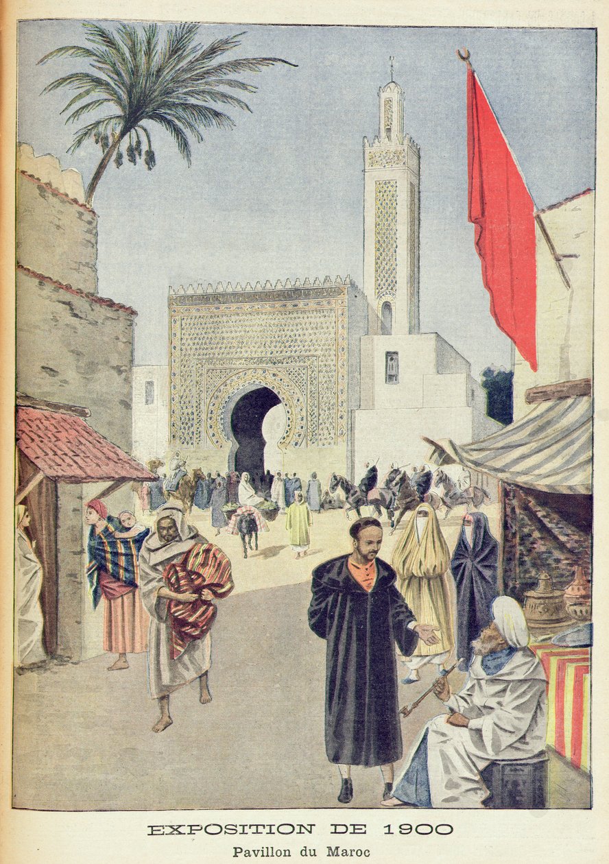 A marokkói pavilon az 1900. évi párizsi egyetemes kiállításon, illusztráció a „Le Petit Journal”-ból, 1900. szeptember 23. alkotó: French School