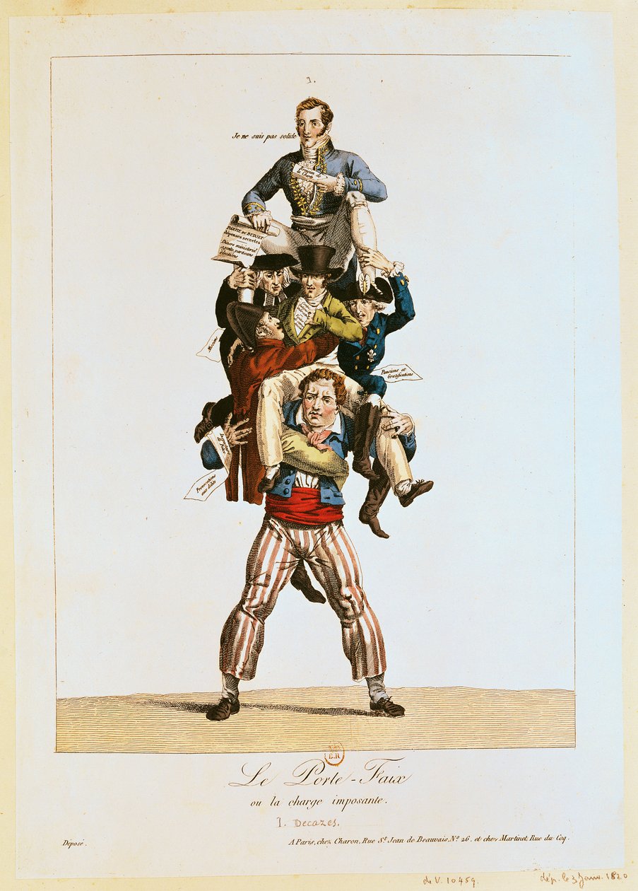 A portás, avagy a ránehezedő teher, 1820 körül. alkotó: French School