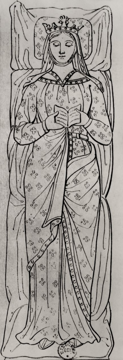 Az akvitániai Eleanor fekvő fekvő (1122-1204 körül) (158139 részlet) alkotó: French School