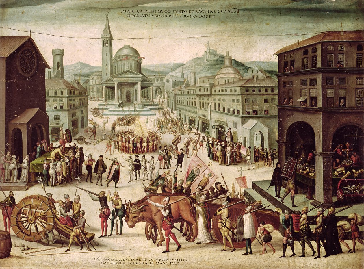 A lyoni zsákmány a Baron des Adrets által (1513-87) 1562. április alkotó: French School