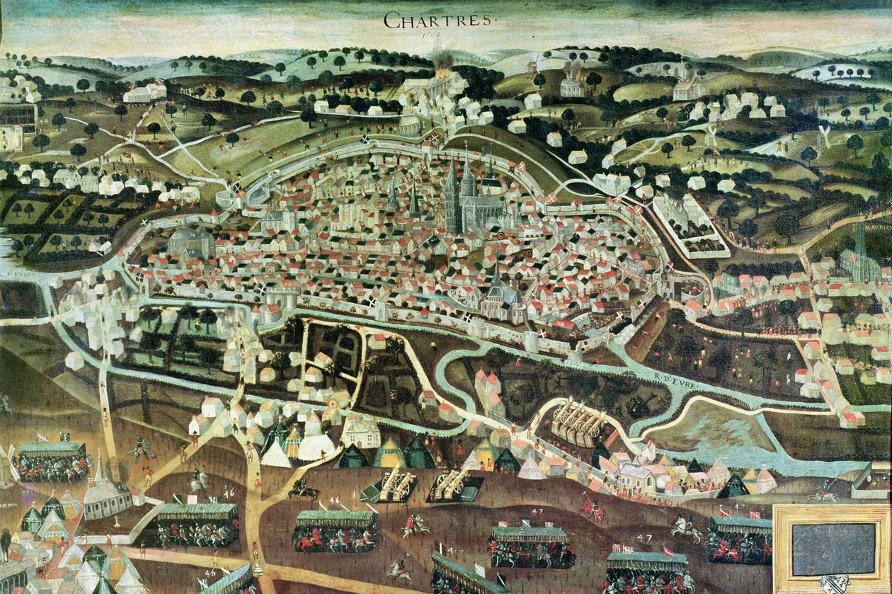 Chartres ostroma 1568-ban alkotó: French School