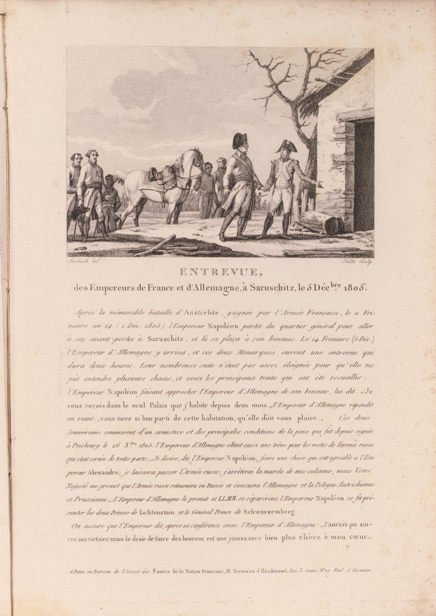 A francia és a német haderő parancsnokainak találkozója Schitzben, 1805. december 5. alkotó: French School