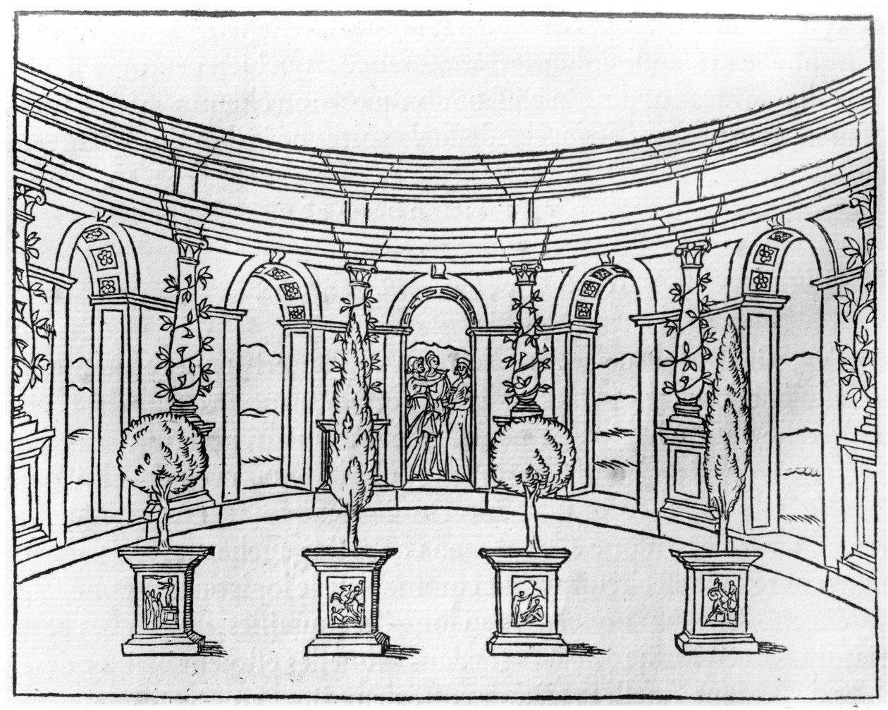 Theleme apátság, Francois Rabelais (1494-1553) „Le Songe de Poliphile” 1554-ben megjelent kiadásából alkotó: French School