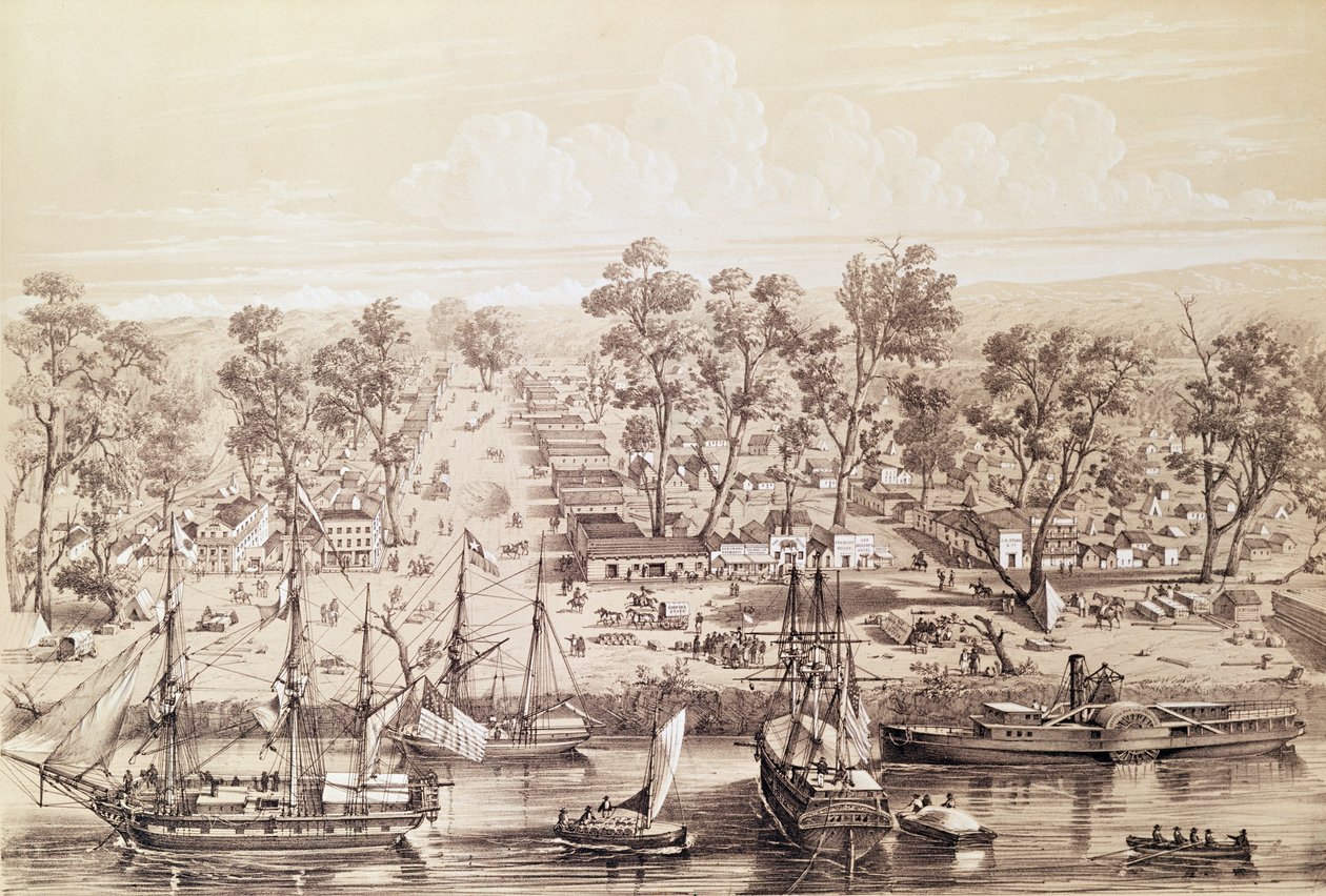 Sacramento városa, 1820 alkotó: French School