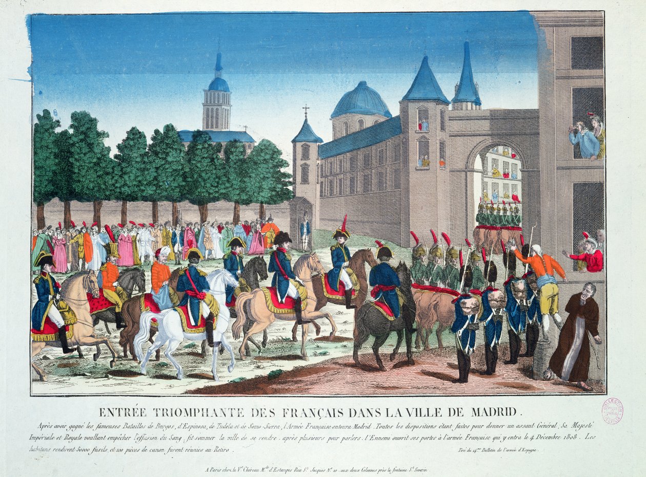 A franciák diadalmas bevonulása Madridba, 1808. december 4 alkotó: French School