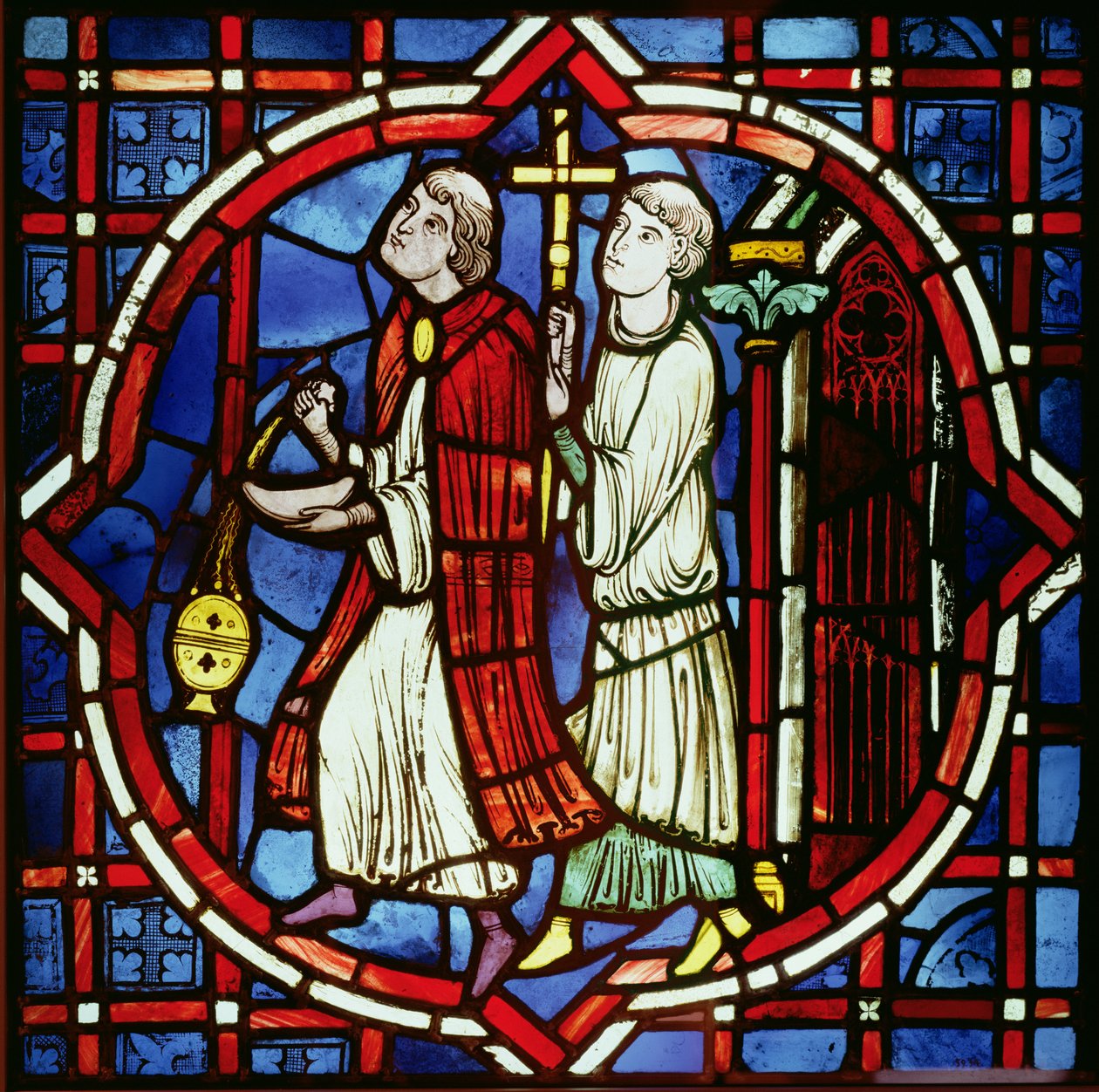 Két egyházi alak, 1205-15 alkotó: French School