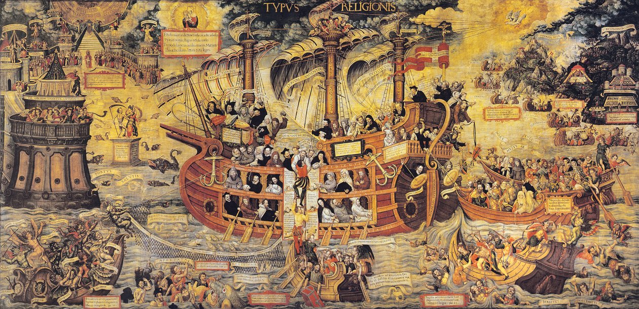 „Typus Religionis”, Jézus Társaságának allegóriája alkotó: French School