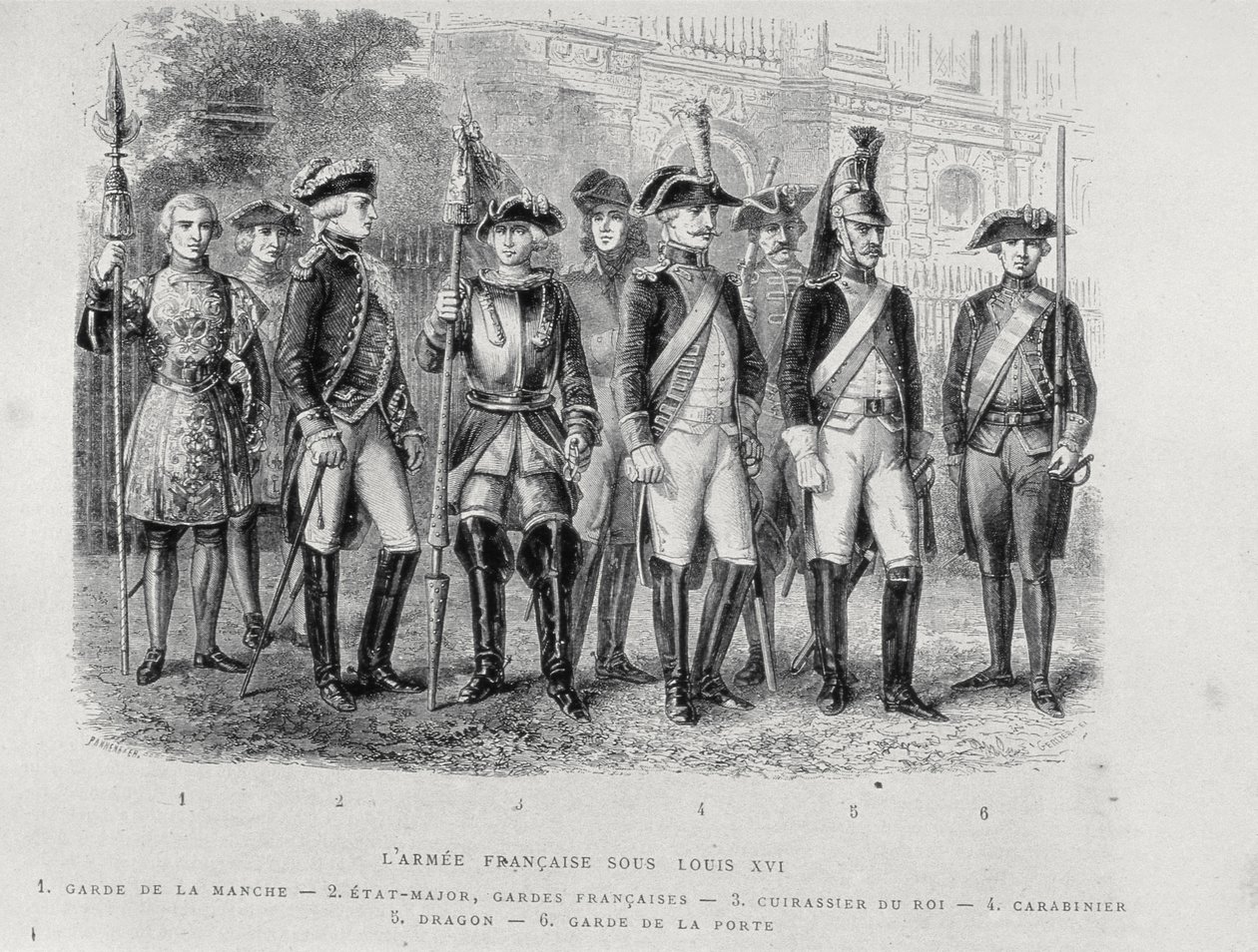 Lajos francia hadseregének egyenruhája alkotó: French School