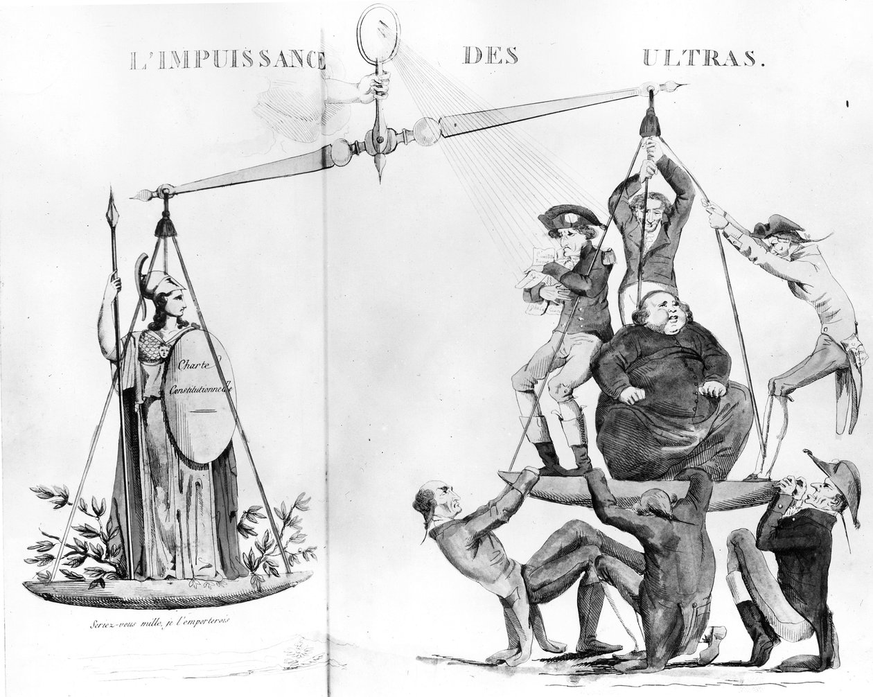 Az ultrák hiábavaló erőfeszítései, 1819 alkotó: French School