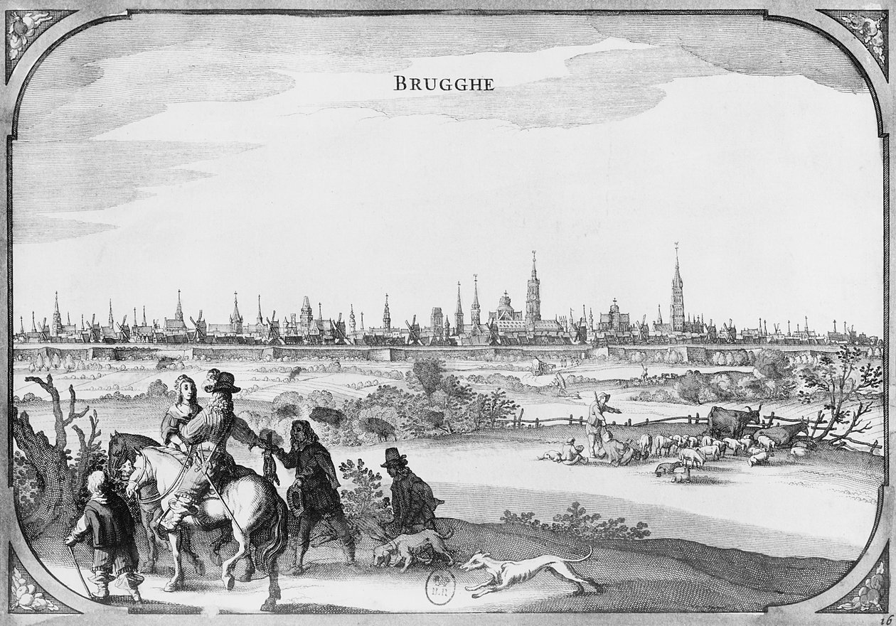 Kilátás Bruges-re alkotó: French School