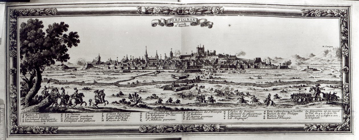 Perpignan kilátása, Dél-Franciaország, 1645 körül alkotó: French School