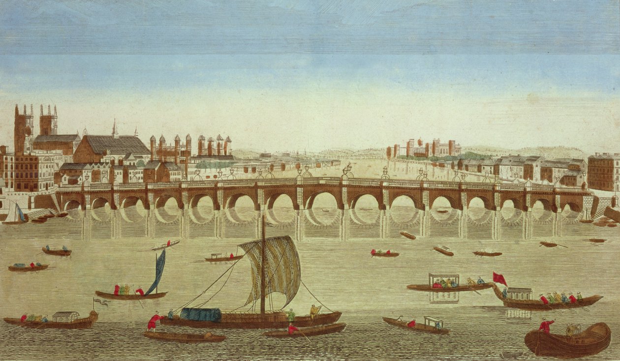 Kilátás a Westminster hídra északról alkotó: French School
