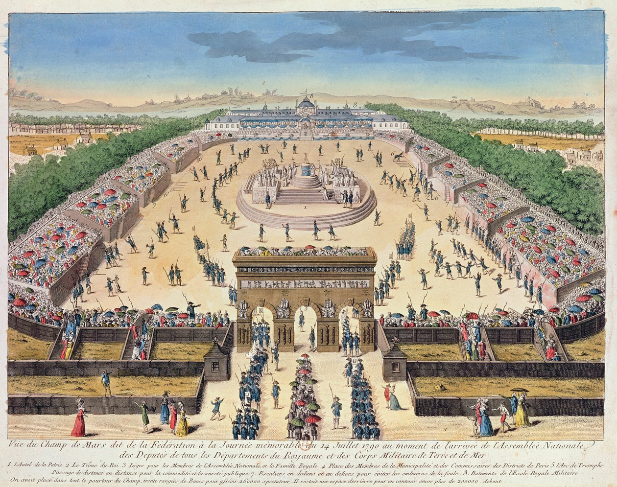 Kilátás a Champs de Marsra, 1790. július 14 alkotó: French School
