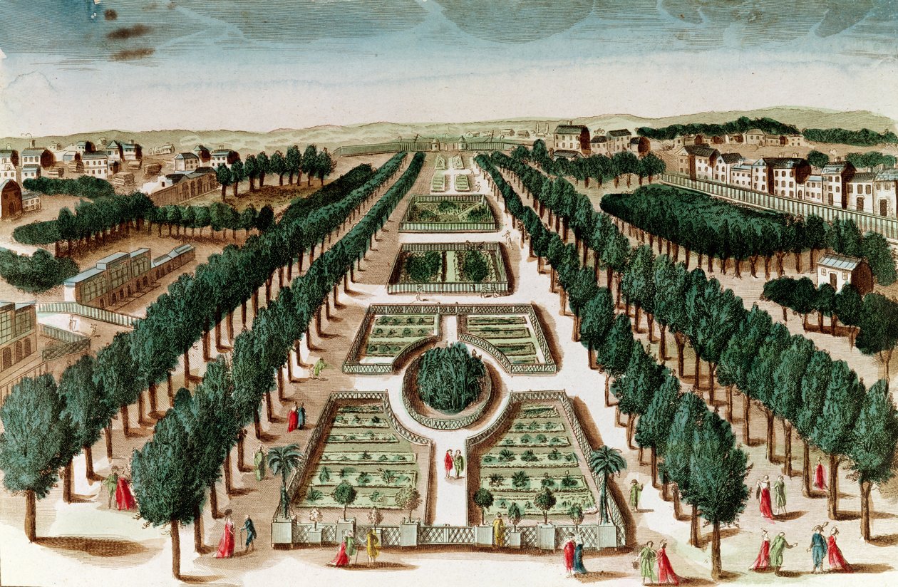 Kilátás a Jardin des Plantes-re a Cabinet d