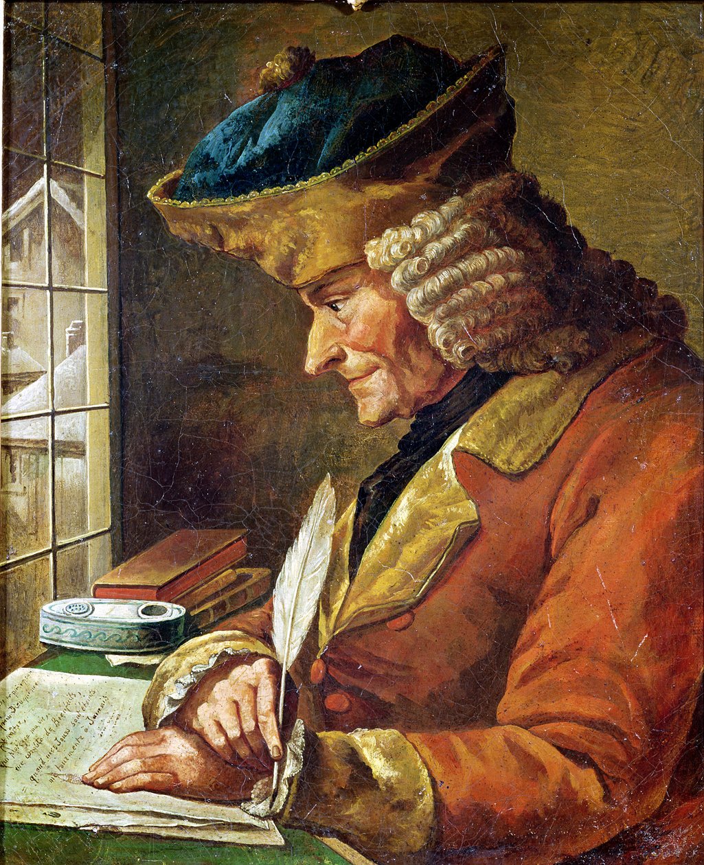 Voltaire (1694-1778) a Tanulmányában alkotó: French School