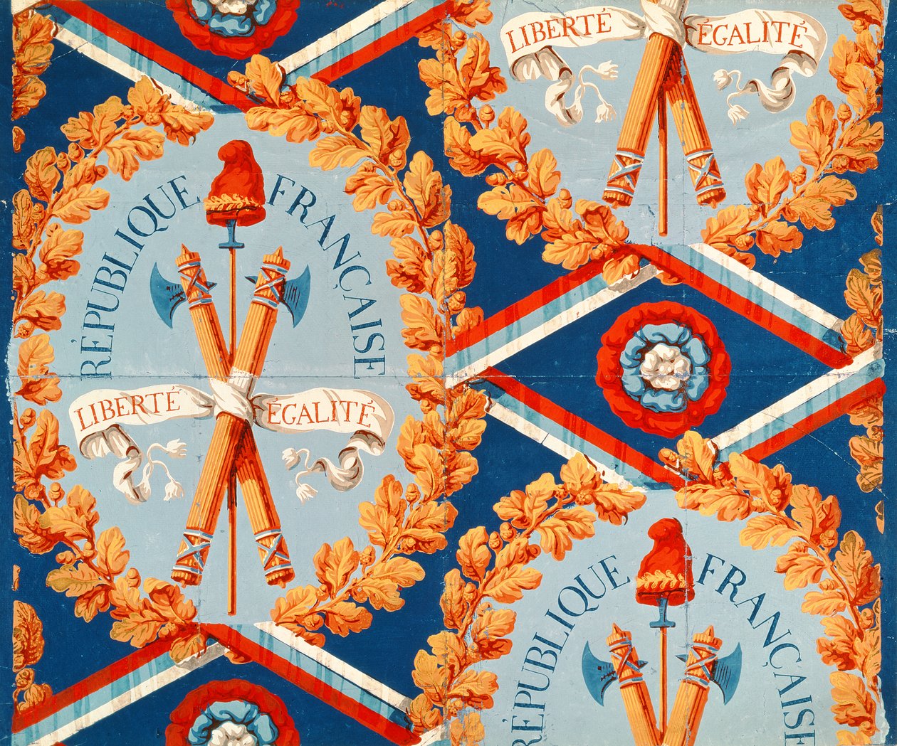 Tapéta francia forradalmi szimbólumokkal, 1793. június 30 alkotó: French School