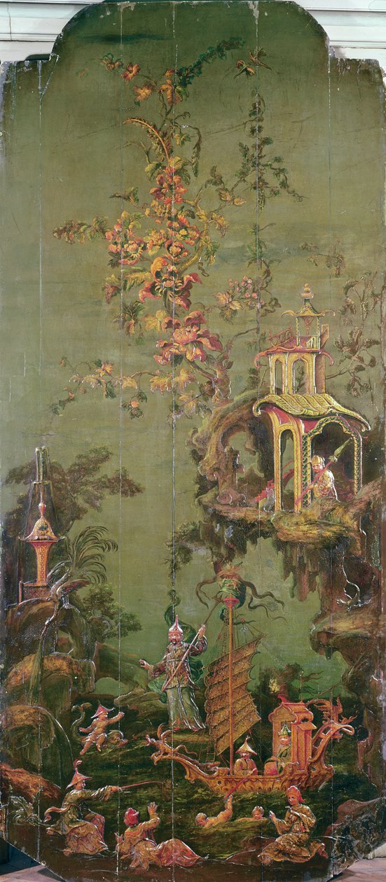 Víz, a Négy Elemet ábrázoló panelsorozatból, 1730 körül (polikróm fa) alkotó: French School