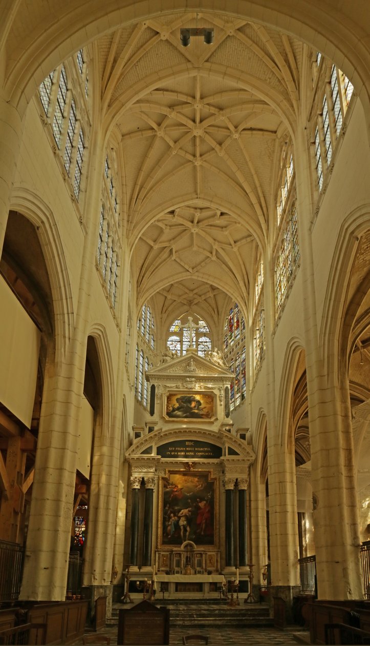 Kilátás a templom nyugati végére alkotó: French School