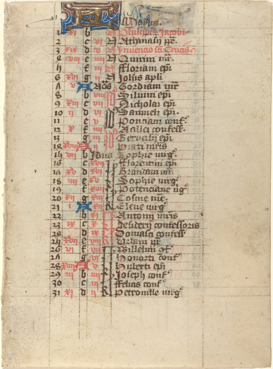 Oldal az órák könyvéből alkotó: French 15th Century