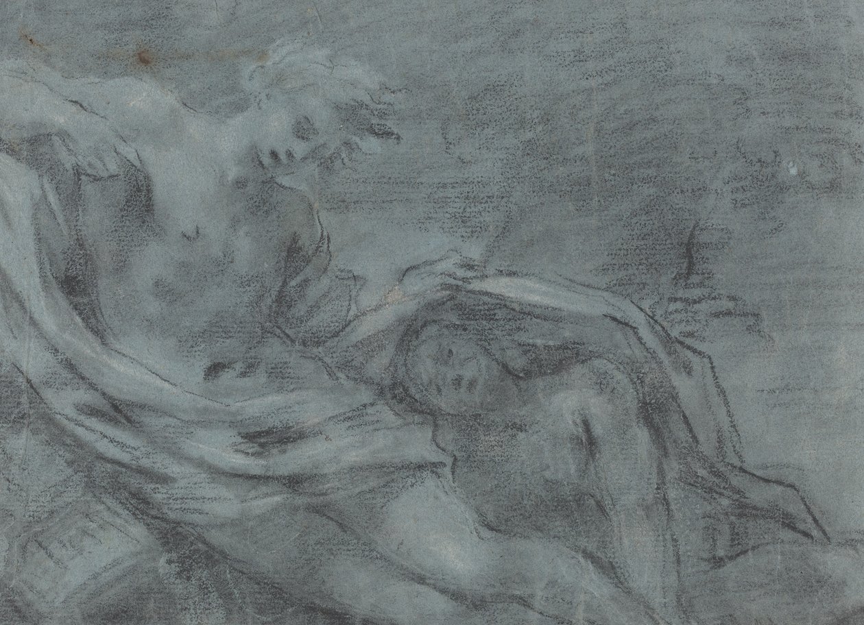 Két fekvő figura [fordítva] alkotó: French 17th Century