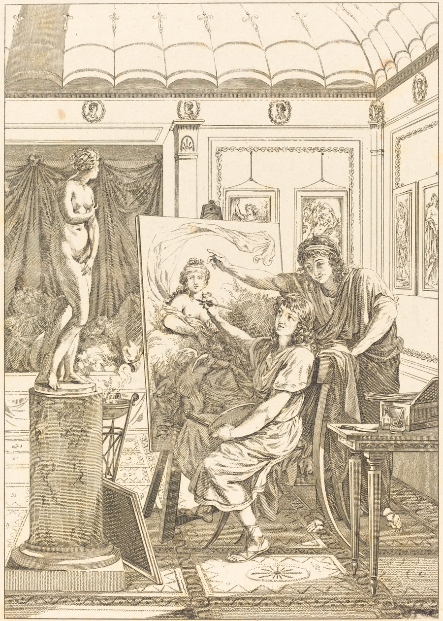 Anacreon Mimic: Az írisz portréja alkotó: French 18th Century