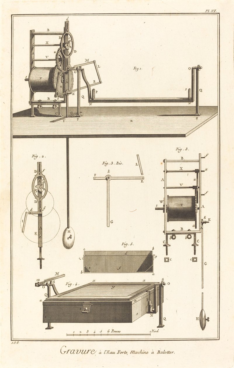 Rézkarc, Balotter gép: pl. VII alkotó: French 18th Century after Robert Benard