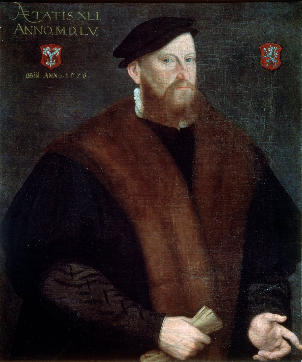 Egy idős férfi portréja, 1576 alkotó: French Master
