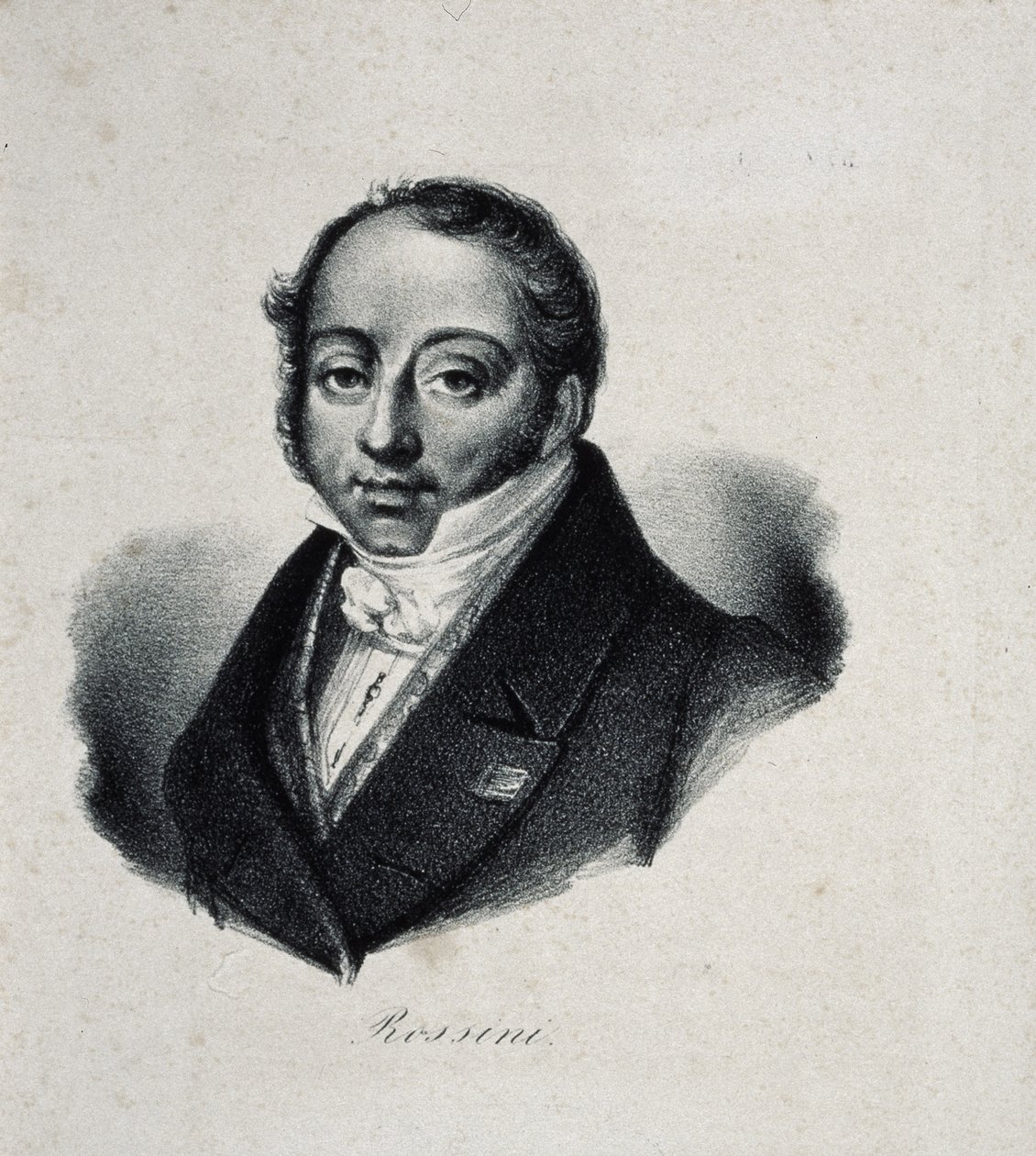 Gioachino Antonio Rossini zeneszerző portréja 1792-1868 alkotó: French Master