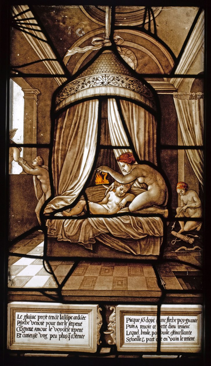 A psziché története Ólomüveg ablak, 1441-1444 alkotó: French Master