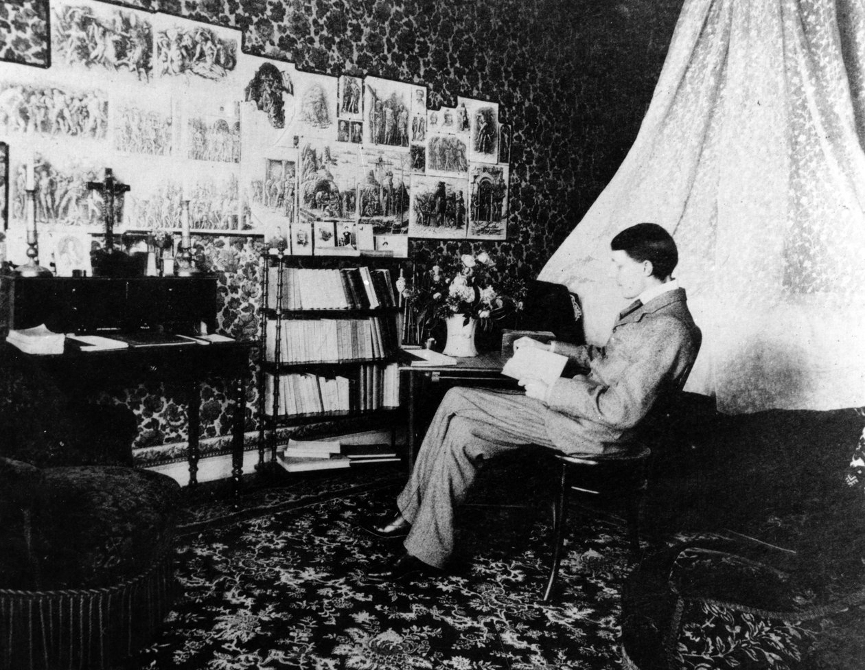 Aubrey Beardsley a Cosmopolitan Hotelben, Menton, Franciaország, 1898 alkotó: French Photographer