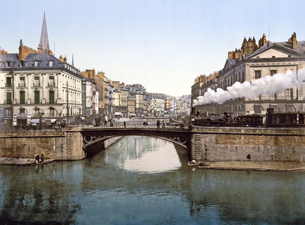 Edre és Loire összefolyása Nantes-ban, 1890-1900 alkotó: French Photographer