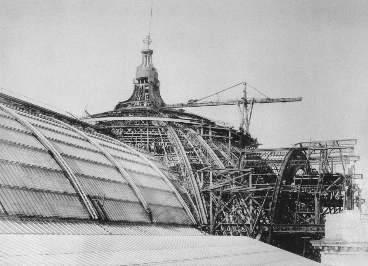 A Grand Palais kupolájának építése az 1900-as Exposition Universelle számára alkotó: French Photographer