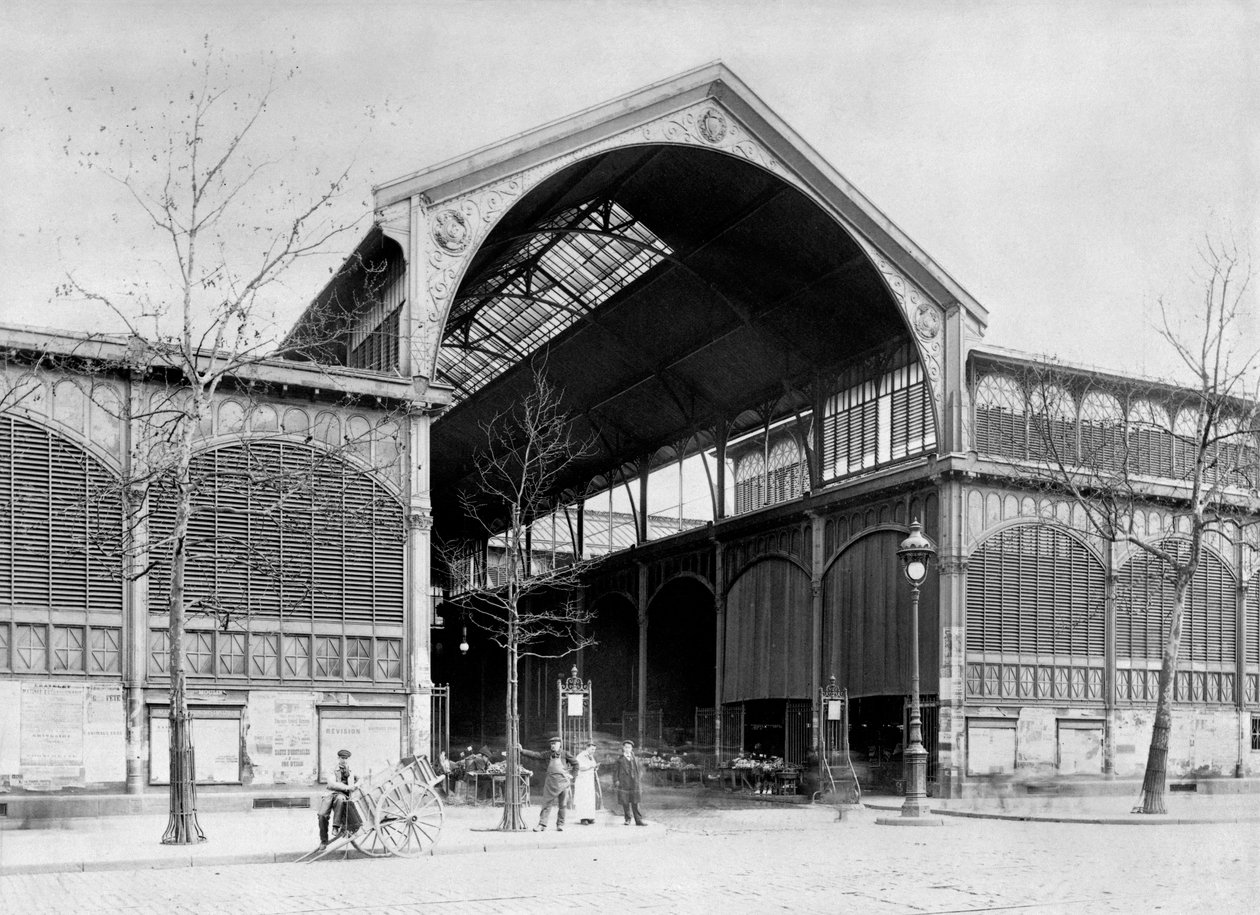 Bejárat a Les Halles Központi Piac pavilonjába, Párizs, 1900 körül alkotó: French Photographer