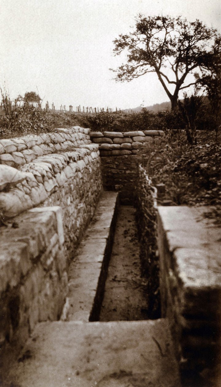 Első világháború (1914-1918): „Lemberg-árok” árokmodell képe, Hautebraye (Oise) alkotó: French Photographer