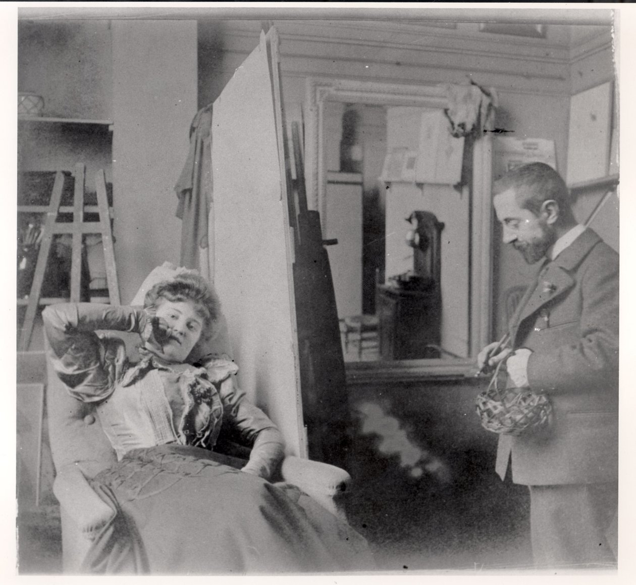 Henri de Toulouse-Lautrec (1864-1901) stúdiójában Misia Natansonnal alkotó: French Photographer