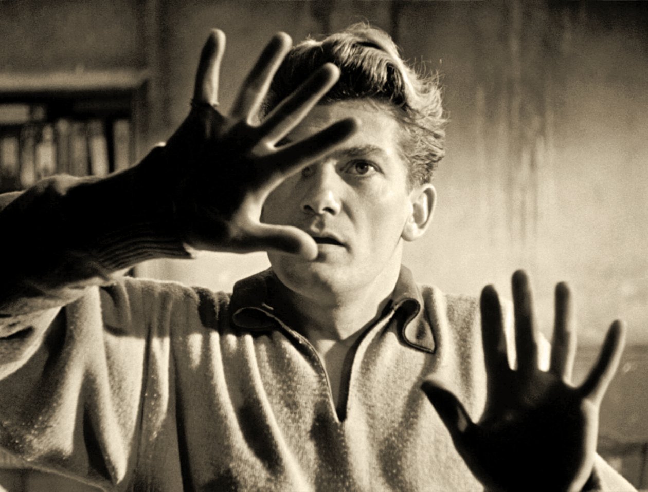 Jean Marais játssza az Orpheusz szerepét, 1950 alkotó: French Photographer