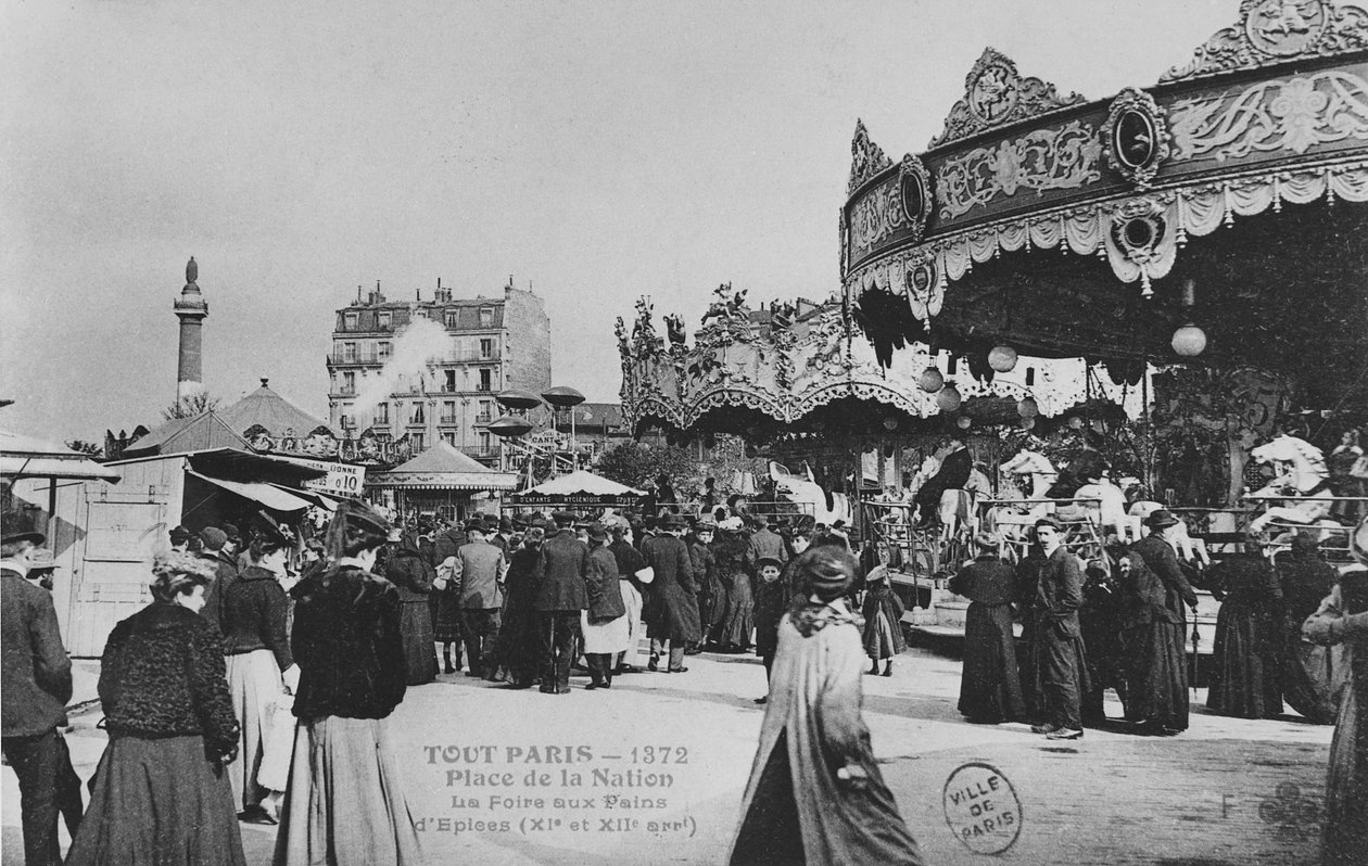 The Throne Fair, Place de la Nation, Párizs, 1900 körül alkotó: French Photographer