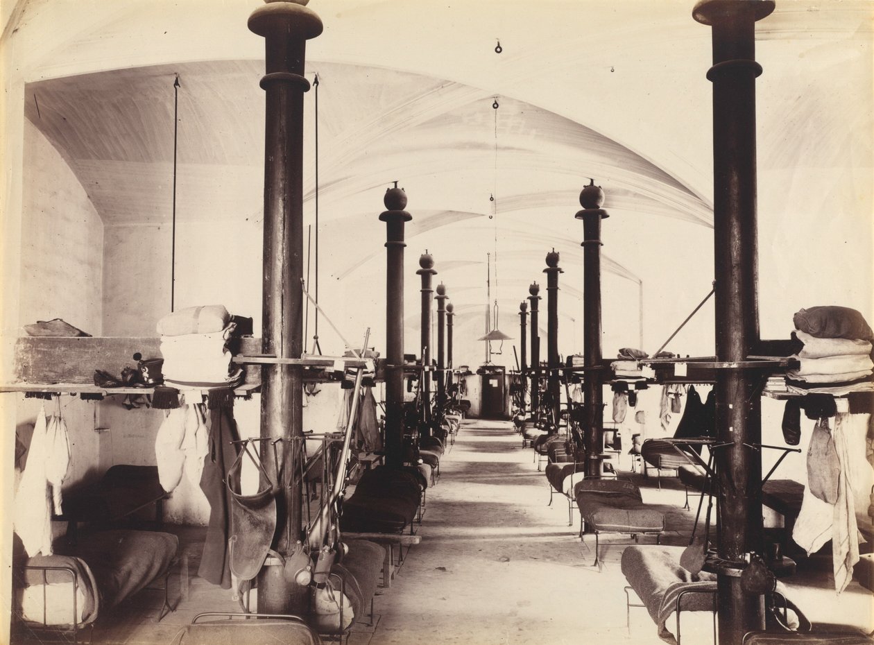 Les Salles des Gardes, Pápai Palota, Avignon, Franciaország,1860-as évek (fotó) alkotó: French Photographer