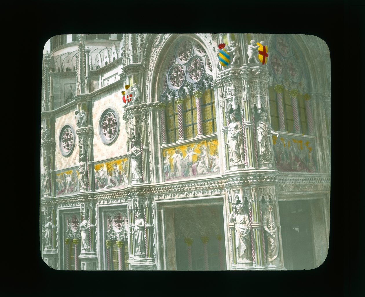 Párizsi kiállítás: Olasz pavilon, Párizs, Franciaország, 1900 (lámpás csúszda) alkotó: French Photographer