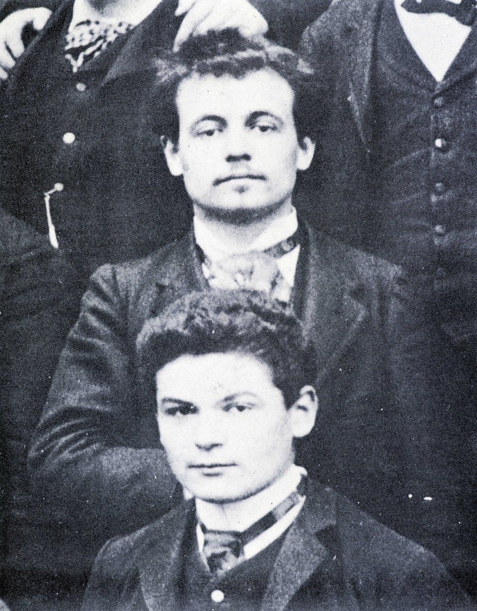 Portré: Alfred Jarry (1873-1907) és Fargue (1876-1947) a párizsi Henri IV Lycée-ben - fotó alkotó: French Photographer