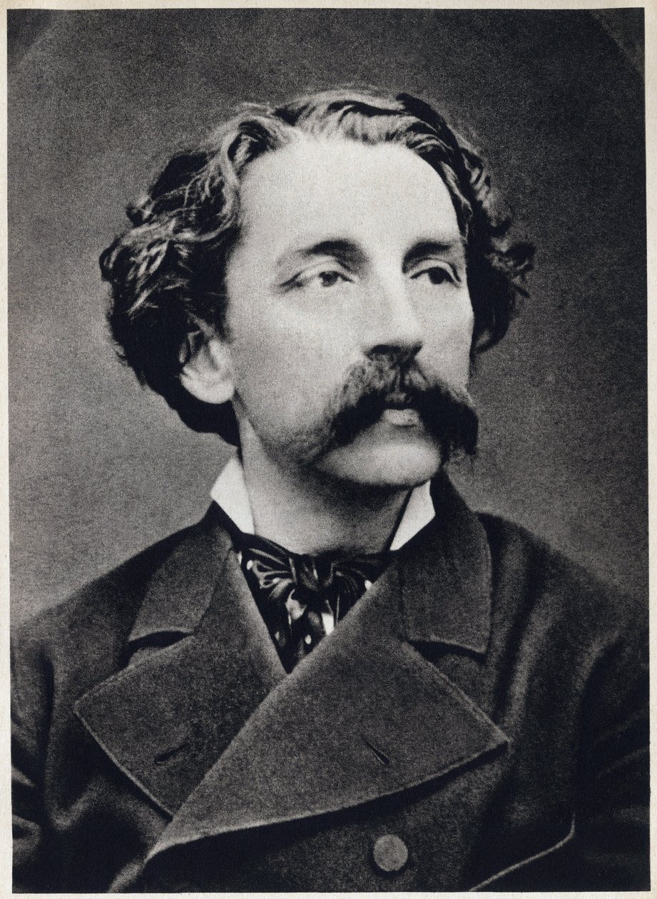 Etienne Mallarme portréja Stephane Mallarme (1842-1898) 1873 körül francia költőről. Fényképezés alkotó: French Photographer