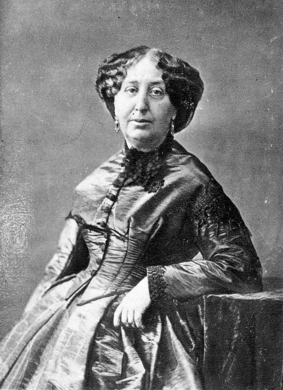 George Sand (Aurore Dupin, Baronne Dudevant) (1804-1876) francia író portréja. alkotó: French Photographer