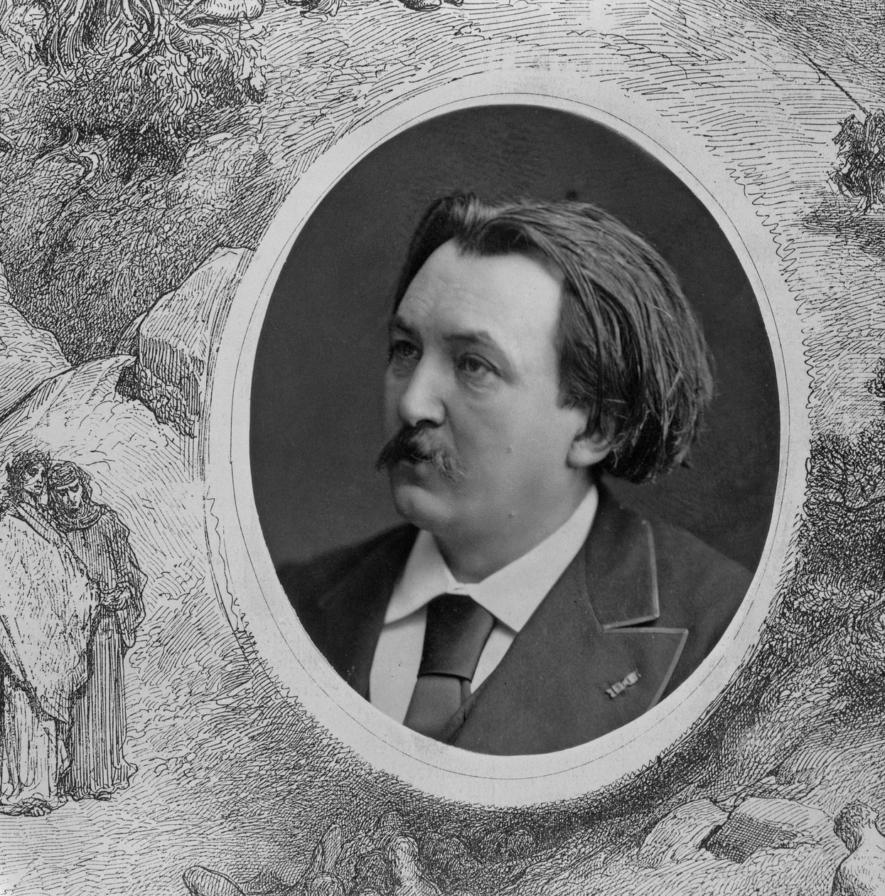Gustave Dore (1832-83) portréja (f/w fotó) (202837 részlet) alkotó: French Photographer