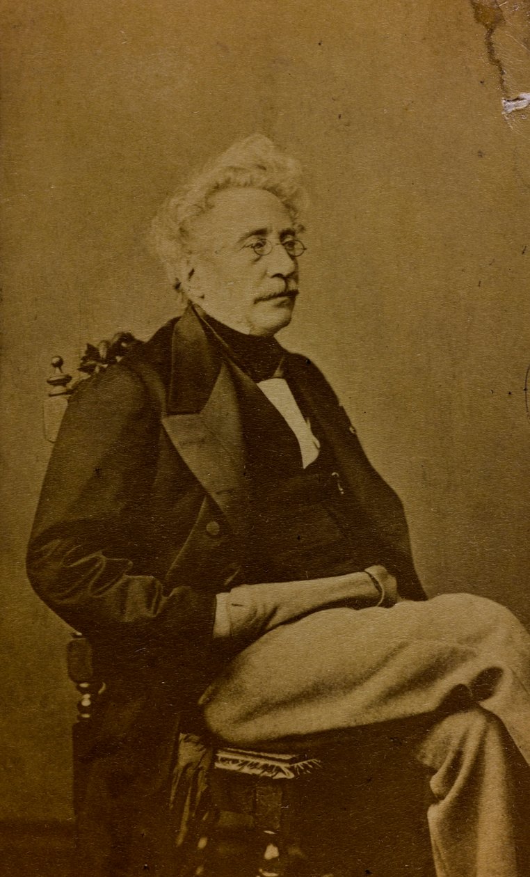 Hippolyte Bellangé francia festő és litográfus portréja; névjegykártya (f/w fotó) alkotó: French Photographer