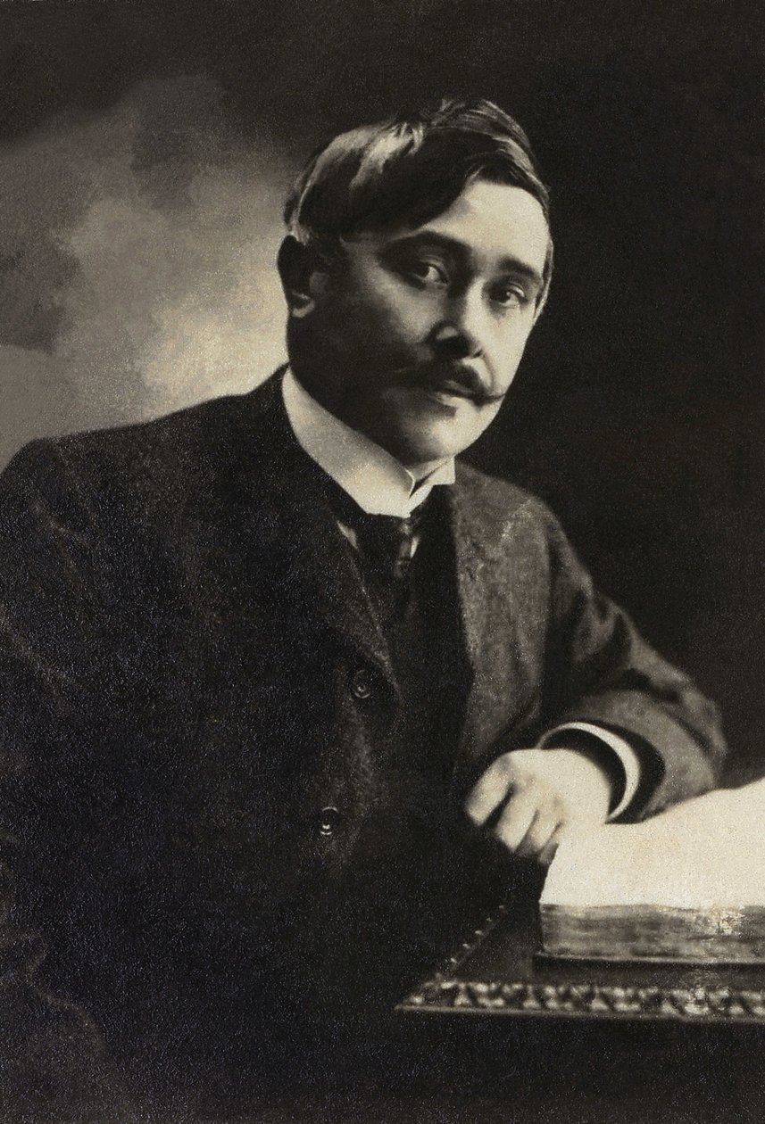 Maurice Maeterlinck (1862-1949) drámaíró, esszéista, franciául beszélő belga költő portréja. alkotó: French Photographer
