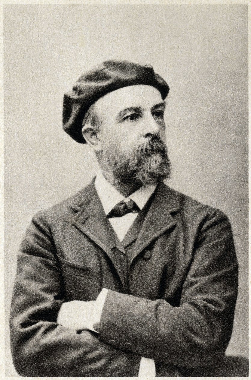 Odilon Redon (1840-1916) francia festő portréja. Fényképezés alkotó: French Photographer